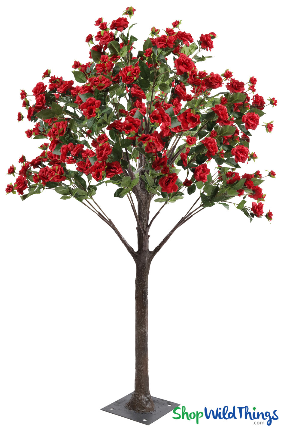 Indoor Red Roses Artificial Tree 5' Tall