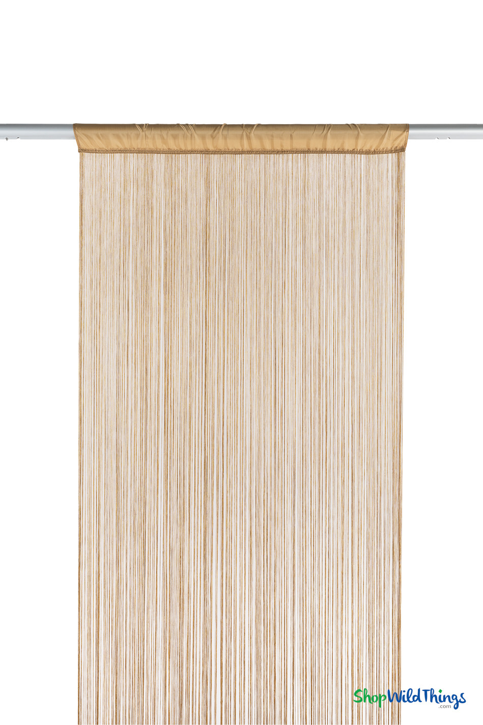 12' Fire Rated Honey Gold String Curtains - Long Fringe ...