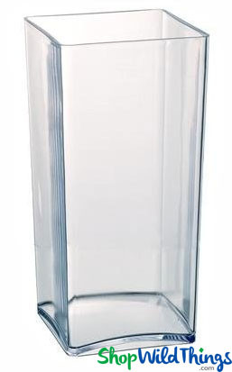 Acrylic Plastic Clear Cylinder Vase 10 inches Tall x 4 inches Diameter