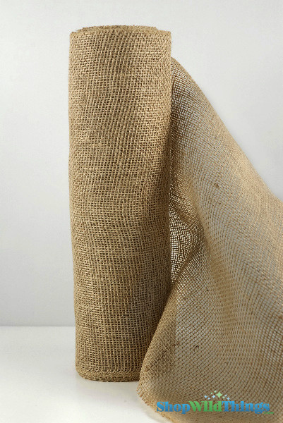 Jute Natural Fabric Bolt Ivory 19.7"x10yd High Quality Open Weave