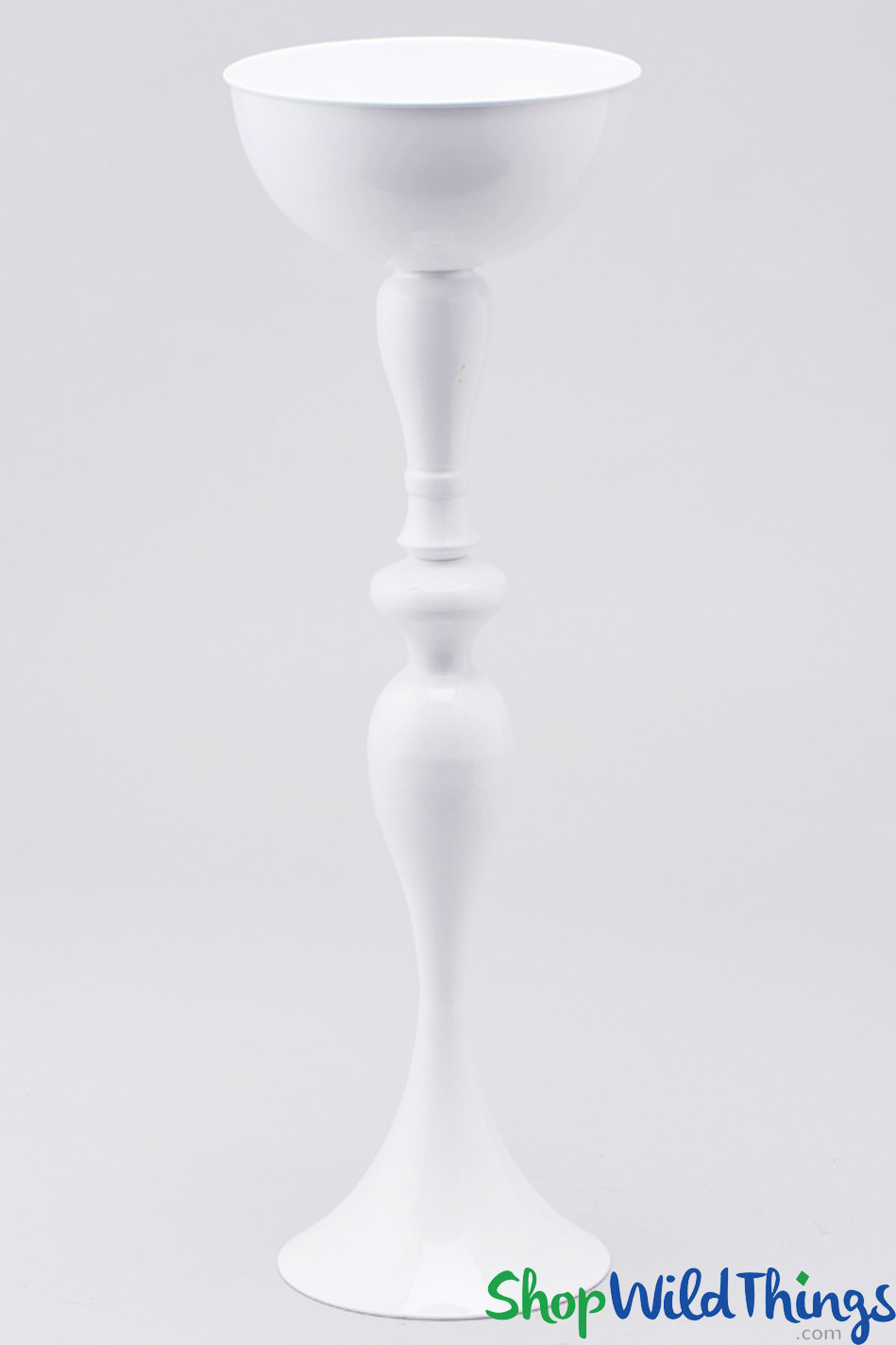 Tall White Wedding Centerpiece Vase & Floral Riser - ShopWildThings.com