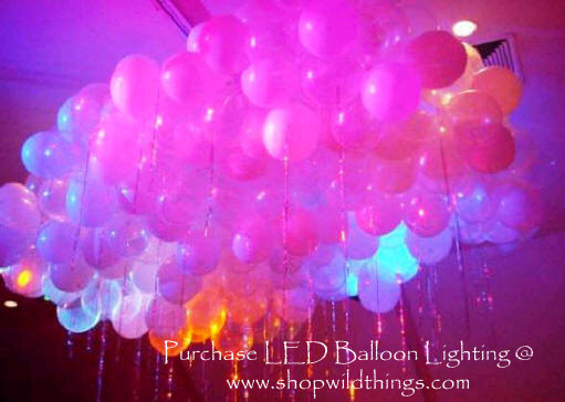 LED Balloon Light White Steady Light 12 Pieces