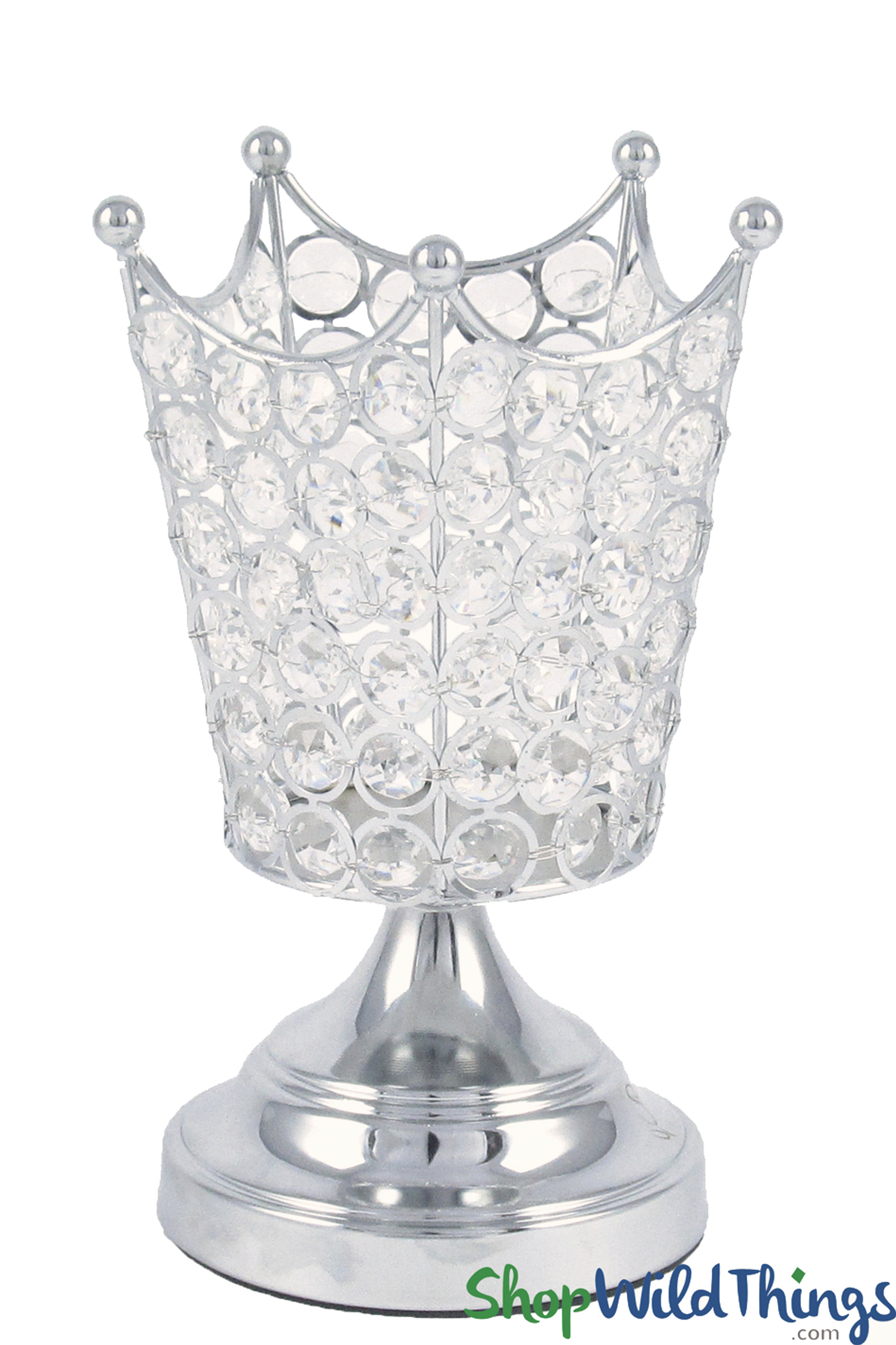 Crystal Beaded Crown Candle Holder & Vase | Wedding, Prom, Event Decor