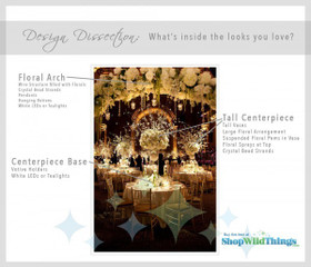 Crystal-Studded Wedding Reception Decor