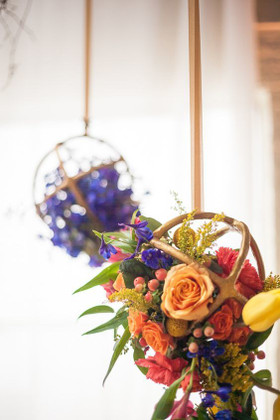 Metal Sphere Centerpieces-Creative Floral Designs