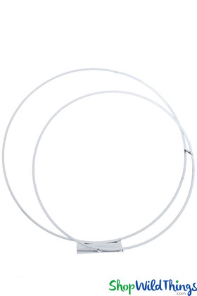 Double Circle Wedding Arch Backdrop ShopWildthings White Metal Stand