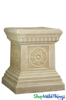 Grecian Pedestal for Urns and Floral Displays Cream ShopWildThings