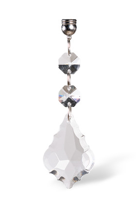 Set of 6 Carmina magnetic acrylic crystal pendant drops attached to metal chandelier frame, 4.5 inch clear French cut beaded hanging magnets for lamps and event decor – ShopWildThings.com