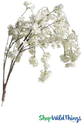 Cream Cherry Blossom Branch, Interchangeable Flower Branches for Trees