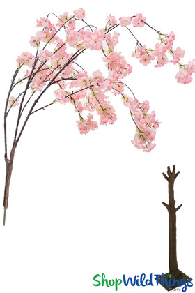 Pink Draping Cherry Blossom Interchangeable Branches for Floral Trees ShopWildThings.com