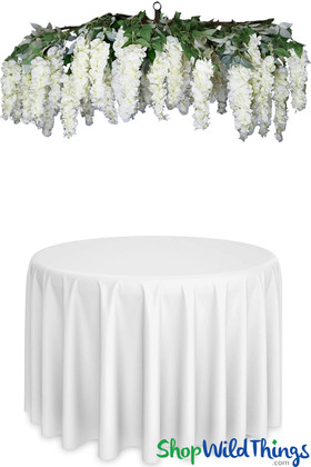 Wisteria Hanging Floral Canopy White Flowers  Chandelier ShopWildThings.com