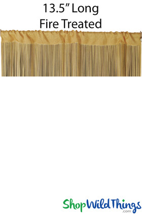 Honey Gold Fire Rated String Fringe Curtains for Displays ShopWildThings