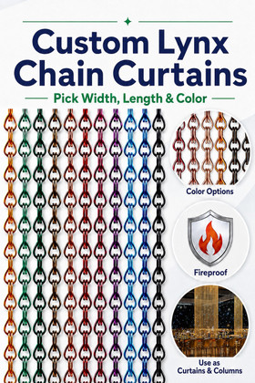 Custom Metal Chain Lynx Link Curtains Custom Color Match Colors ShopWildThings.com