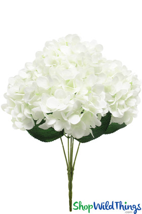 Cream Artificial Hydrangea Bouquet ShopWildThings.com Floral Sprays