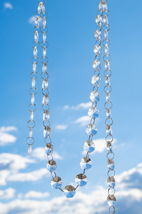 Crystal Acrylic Garlands Faceted Beads for Projects, Weddings, Tree Decoration ShopWildThings 16 feet long