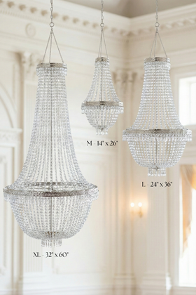 Life-size Huge Giant Beaded Event Chandelier Decorations for Events, Weddings, Venues ShopWildThings.com