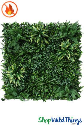 Fire Treated FR Greenery Wall Panel 40" x 40" Mixed Plant Panels ShopWildThings.com