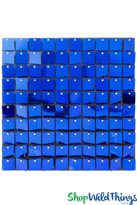 Royal Blue Square Sequins Backdrop Panel ShopWildThings.com