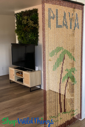 Playa Beach Palm Tree Wood Door Beads Curtain ShopWildThings