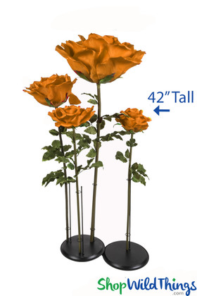 ShopWildThings Lifesize Rust Orange Flowers Come in Several Sizes and Colors