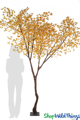 Artificial Maple Tree, Yellow Orange Brown Life Sized with Interchangeable Branches by ShopWildThings