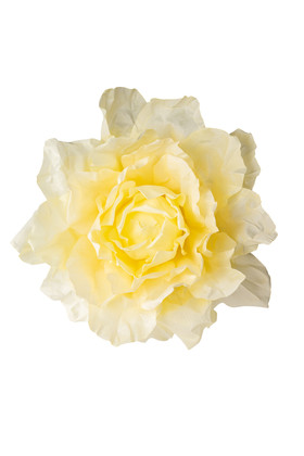 Oversized Yellow Silk XXXL Rose Head – artificial polyester flower head only, no stem, 32 inches wide, perfect for weddings, centerpieces, photo props, and event decorations – ShopWildThings.com