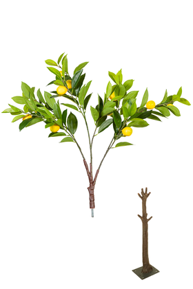 Artificial lemon interchangeable branch with small lemons and glossy green leaves, 28 inch decorative citrus branch for interchangeable event trees – ShopWildThings