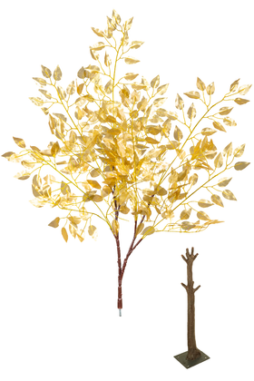 45 inch metallic gold ficus interchangeable branch with shimmering leaves for decorative event trees – ShopWildThings