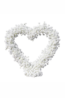 White heart shaped floral arch seamless silk rose backdrop isolated on white background ShopWildThings.com