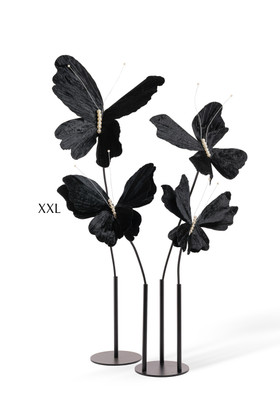 Giant Oversized Velvet Butterfly, Black 26" x 22" for events, props | ShopWildThings.com