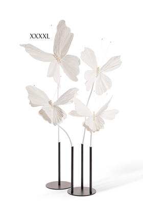 Giant Oversized Velvet Butterfly, White 32" x 32" for events, props | ShopWildThings.com