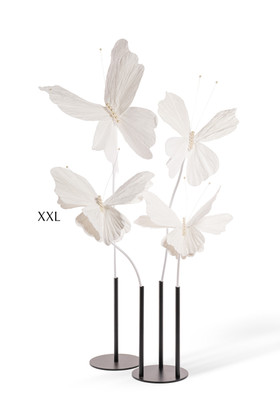 Giant Oversized Velvet Butterfly, White 26" x 22" for events, props | ShopWildThings.com