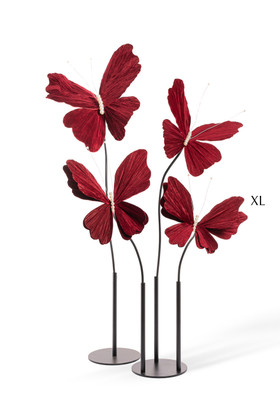 Giant Oversized Velvet Butterfly, Dark Red 22" x 20" for events, props | ShopWildThings.com