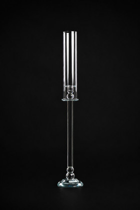 Elegant 35.5" Tall Hurricane Single Pillar or Taper Candle Holder Candelabra