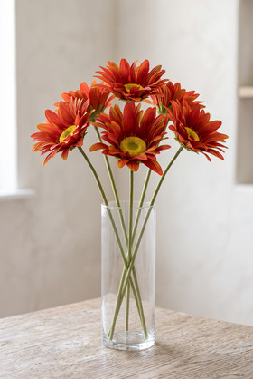 Persimmon Red Oversized Daisies, Roses & Sunflowers for Photo and Party Fun at ShopWildThings.com
