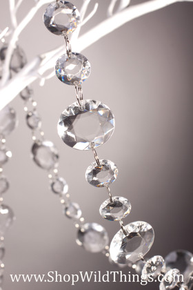 Faceted Beads with Superb Clarity on ShopWildThings 30 Foot Long Garland Add the Perfect Touch to Manzanita Trees & Centerpiece Decorations
