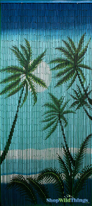 Use Scenic Painted Bamboo Curtains as a Room Divider, Wall Hanging or Door Replacement | ShopWildThings.com