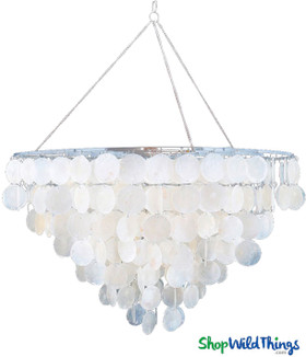 ShopWildThings Natalie Chandelier Features 6 Tiers of Real Capiz Shells