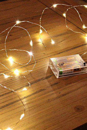 LED Fairy Lights 7 Foot Battery Operated with 20 Lights | ShopWildThings.com