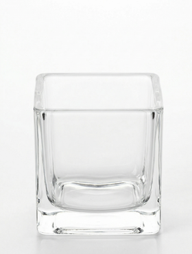 Clear Glass Square Vase Min of 6 for Candles, Flowers, Succulents or Seasonal Projects by ShopWildThings.com