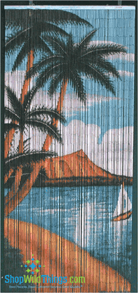 ShopWildThings Scenic Painted Bamboo Curtains Like Beach Serenity are Inspirational and Fun