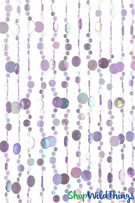 Purple Bubbles Beaded Curtain Iridescent Finish Shiny Door Beads