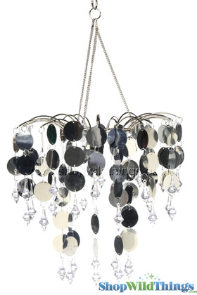 Chandelier Decoration "Spangles & Crystals" - Silver