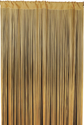 Honey Gold String Curtain Fringe Panel for Doors and Windows, Rod Pocket Curtain Backdrop by ShopWildThings.com
