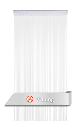 White String Curtains Add Elegance to Retail Store Displays, Custom Colors & Lengths Available from ShopWildThings.com