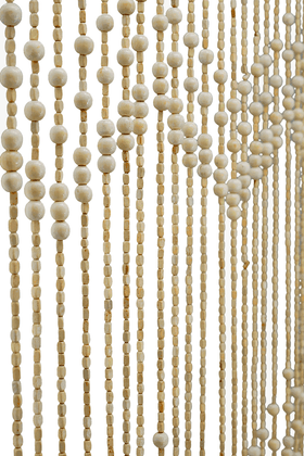 Wooden Bead Curtain Marco Cream Made from Bamboo With an Attractive, Decorative Pattern from ShopWildThings.com