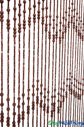Use Wood Beaded Curtains as a Room Divider, Wall Hanging or Door Replacement | ShopWildThings.com