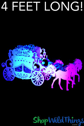 Cinderella Prop Centerpiece, White Horse Drawn Carriage, Homecoming, Prom or Wedding Prop | ShopWildThings.com