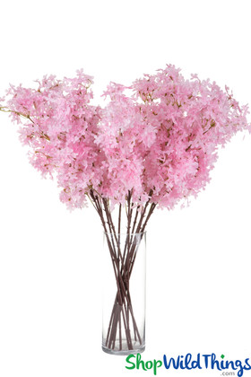 Pink Fluffy Artificial Flowers Sprays  from ShopWildThings.com
