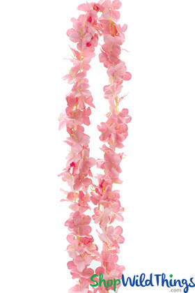 Draping Blush Pink Plumeria Flower Garlands | Colorful Flexible Silk Tropical Plumeria Strands | ShopWildThings.com
